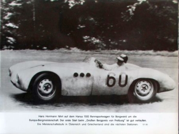 Borgward Hansa 1500 Racingcar with Hans Hermann "Großer Bergpreis Freiburg" 1956 Factgoryphoto (8374)